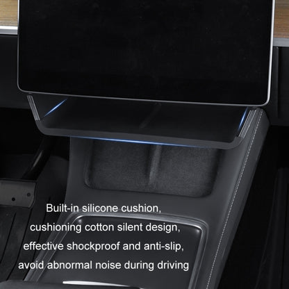 For 2024 Tesla Model 3 Screen Storage Box, Color: Translucent White + White by buy2fix