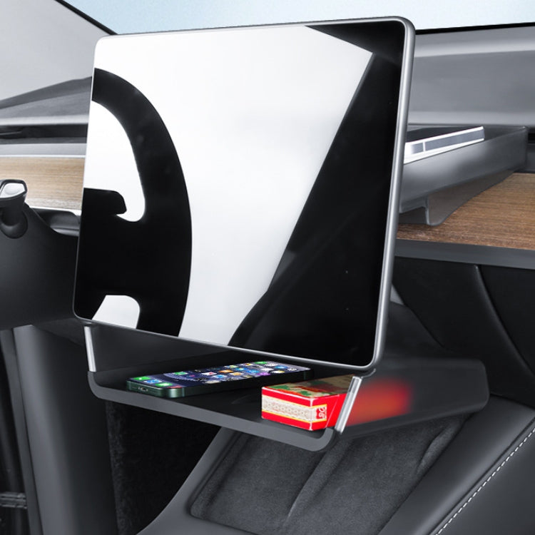 For 2024 Tesla Model 3 Screen Storage Box, Color: Translucent Black + Black by buy2fix