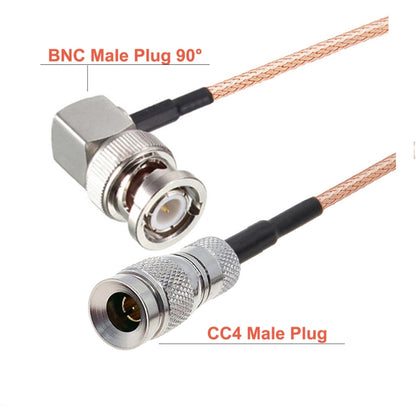 20cm CC4 Male To BNC Male Elbow Connector Cable RG179 Coaxial RF Cable by buy2fix