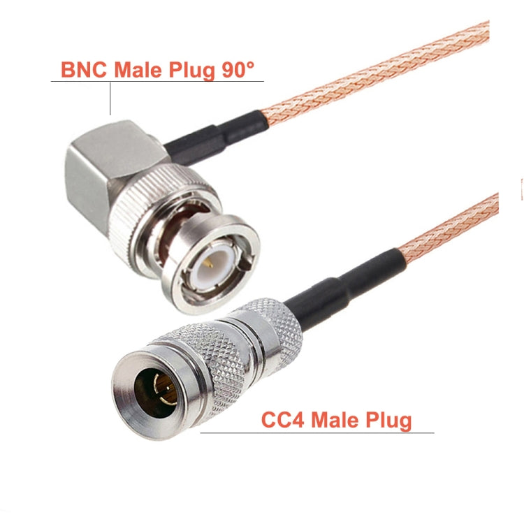 100cm CC4 Male To BNC Male Elbow Connector Cable RG179 Coaxial RF Cable by buy2fix