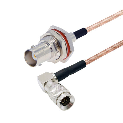 20cm CC4 Male Elbow To BNC Through Wall Waterproof Female Connector Cable RG179 Coaxial RF Wire by buy2fix