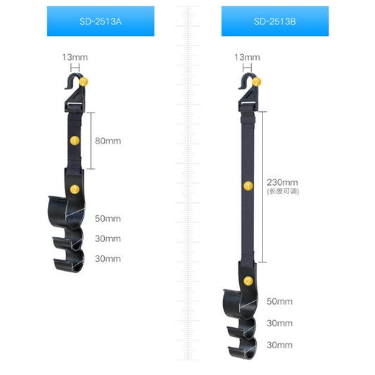 1pair Car Seat Back Umbrella Fixed Storage Hook, Style: Adjustable by buy2fix