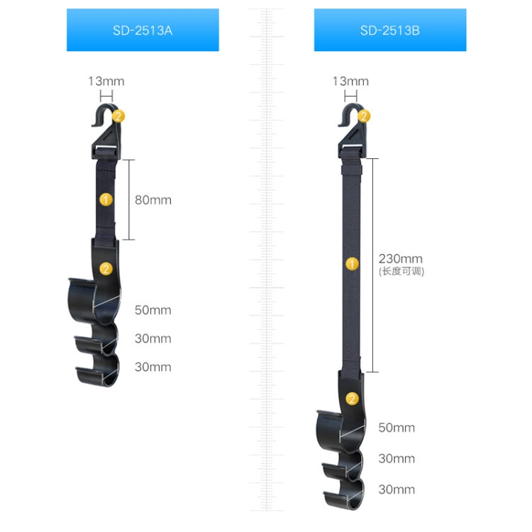 1pair Car Seat Back Umbrella Fixed Storage Hook, Style: Standard by buy2fix