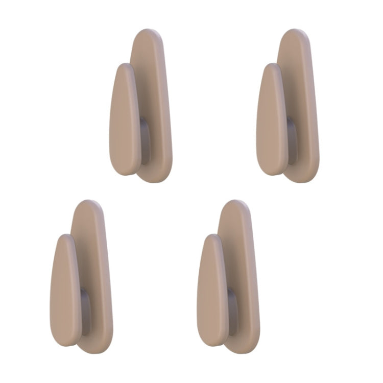4pcs /Set Car Dashboard Adhesive Multifunctional Small Hook(Beige) by buy2fix