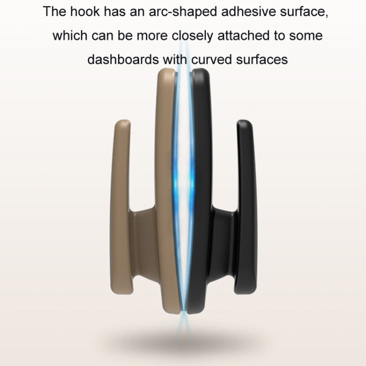 4pcs /Set Car Dashboard Adhesive Multifunctional Small Hook(Beige) by buy2fix