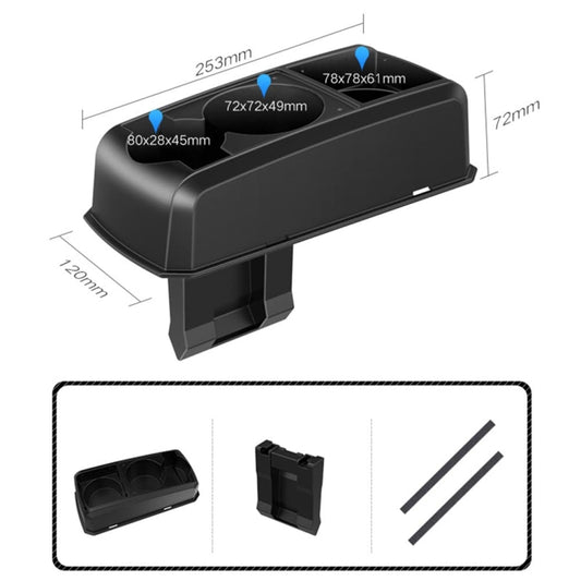 Car Seat Gap Armrest Cup Holder Storage Box(Black) by buy2fix