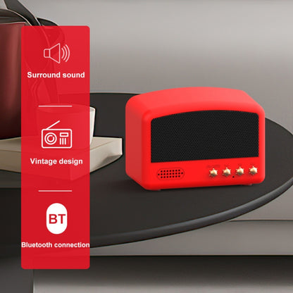 BT11-D Mini Card USB Flash Drive FM Radio Retro Wireless Bluetooth Speaker, Color: Pearwood - Mini Speaker by buy2fix | Online Shopping UK | buy2fix
