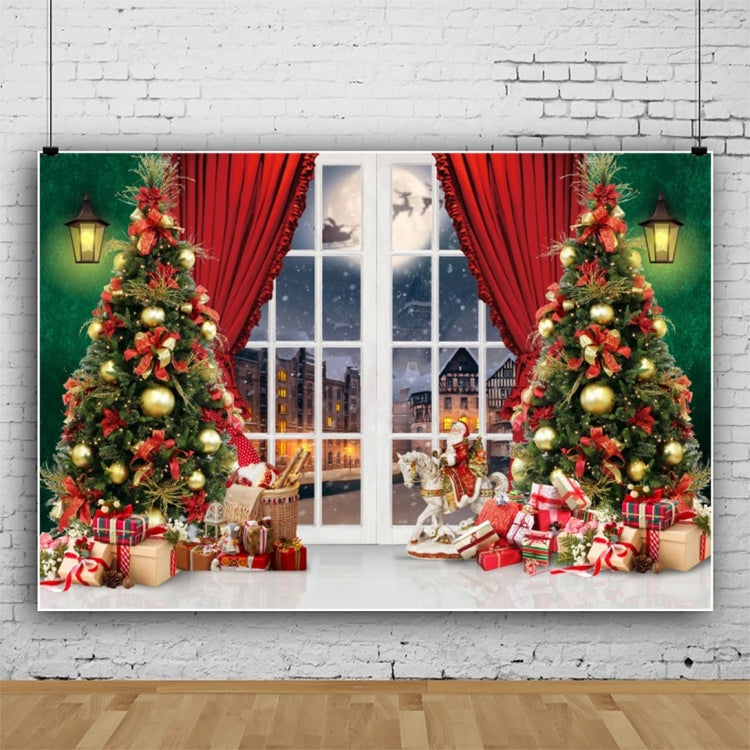120x80cm Christmas Wreath Snow Scene Photography Background Curtain, Color: 11421618 - Other by buy2fix | Online Shopping UK | buy2fix