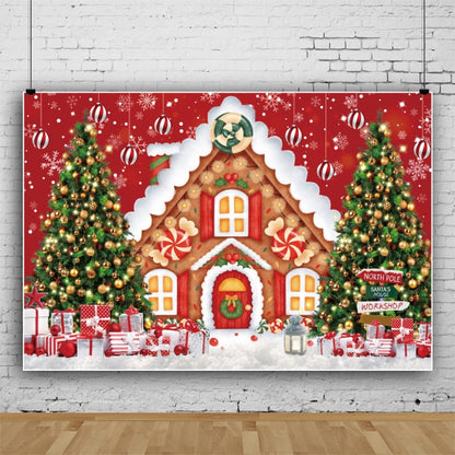 120x80cm Christmas Wreath Snow Scene Photography Background Curtain, Color: 12805218 - Other by buy2fix | Online Shopping UK | buy2fix