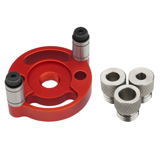 Woodworking Drill Locator Self Centering Dowelling Jig Hole Puncher Locator, Model: With 6/8/10mm Drill Sleeve (Black)