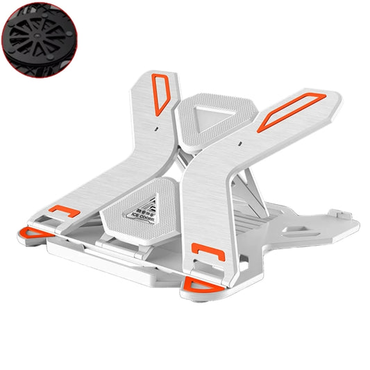 ICE COOREL E5 Laptop Folding And Lifting Cooling Bracket With Mobile Phone Holder White with Rotating by ICE COOREL