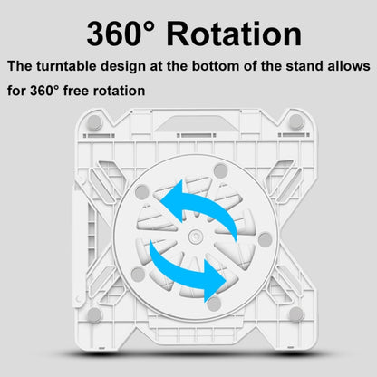 ICE COOREL E5 Laptop Folding And Lifting Cooling Bracket With Mobile Phone Holder White with Rotating by ICE COOREL