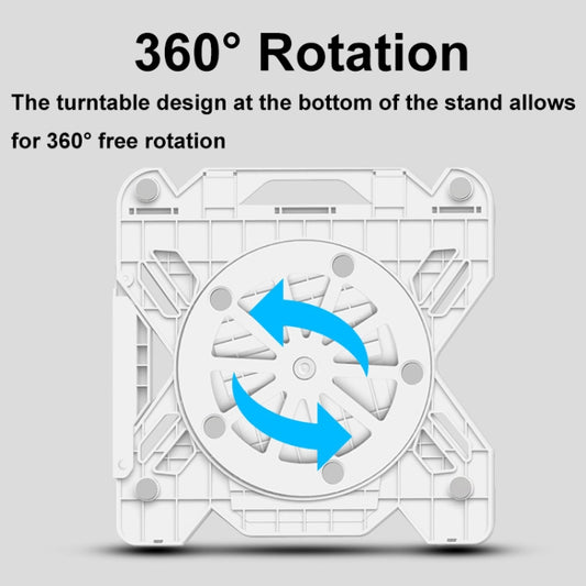 ICE COOREL E5 Laptop Folding And Lifting Cooling Bracket With Mobile Phone Holder White with Rotating by ICE COOREL