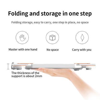 ICE COOREL E5 Laptop Folding And Lifting Cooling Bracket With Mobile Phone Holder White with Rotating by ICE COOREL