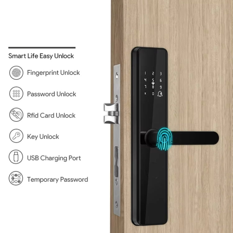 A50 Smart Fingerprint Lock Electronic Indoor Lock Apartment Lock With Handle by buy2fix