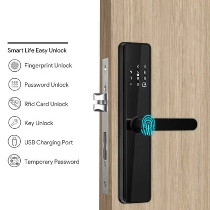 A50 Smart Fingerprint Lock Electronic Indoor Lock Apartment Lock With Handle by buy2fix