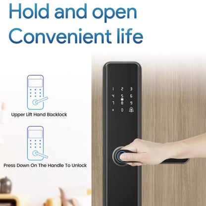 A50 Smart Fingerprint Lock Electronic Indoor Lock Apartment Lock With Handle by buy2fix