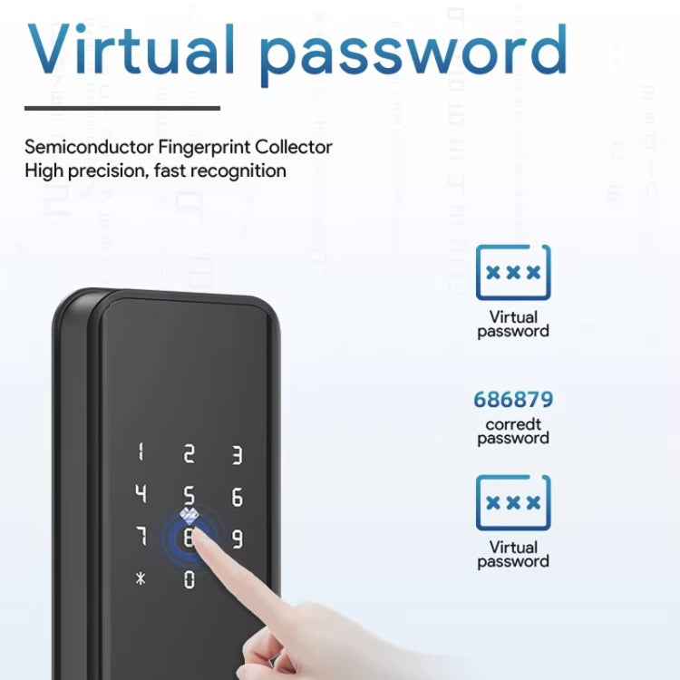 A50 Smart Fingerprint Lock Electronic Indoor Lock Apartment Lock With Handle by buy2fix