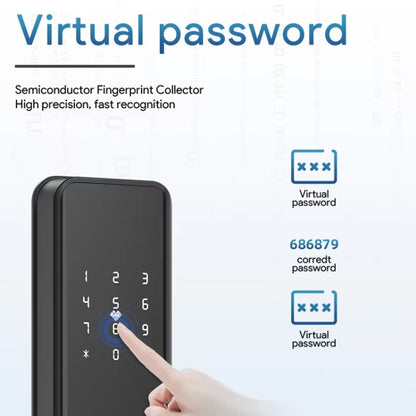 A50 Smart Fingerprint Lock Electronic Indoor Lock Apartment Lock With Handle by buy2fix