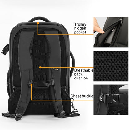 Cwatcun D136 Generation 1 Large Camera Trolley Shoulder Bag Large Capacity Outdoor Photography Storage Case(Black) - Backpack by Cwatcun | Online Shopping UK | buy2fix