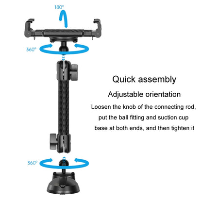Car Phone Mount Extension Arm Double Jointed Swivel Adjustment Carbon Fiber Bracket Connecting Rod, Model: 170mm For 25.4mm Ball Head by buy2fix