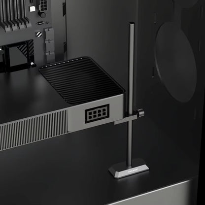 COOLMOON GH195 Desktop Computer Vertical Mounted Graphics Card Protection Shelf Metal Rod Magnetic Support Bracket, Color: Silver by COOLMOON