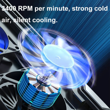 ICE COOREL 8-Fans Adjustable Laptop Stand Radiator With RGB Ambient Light(K10) by ICE COOREL