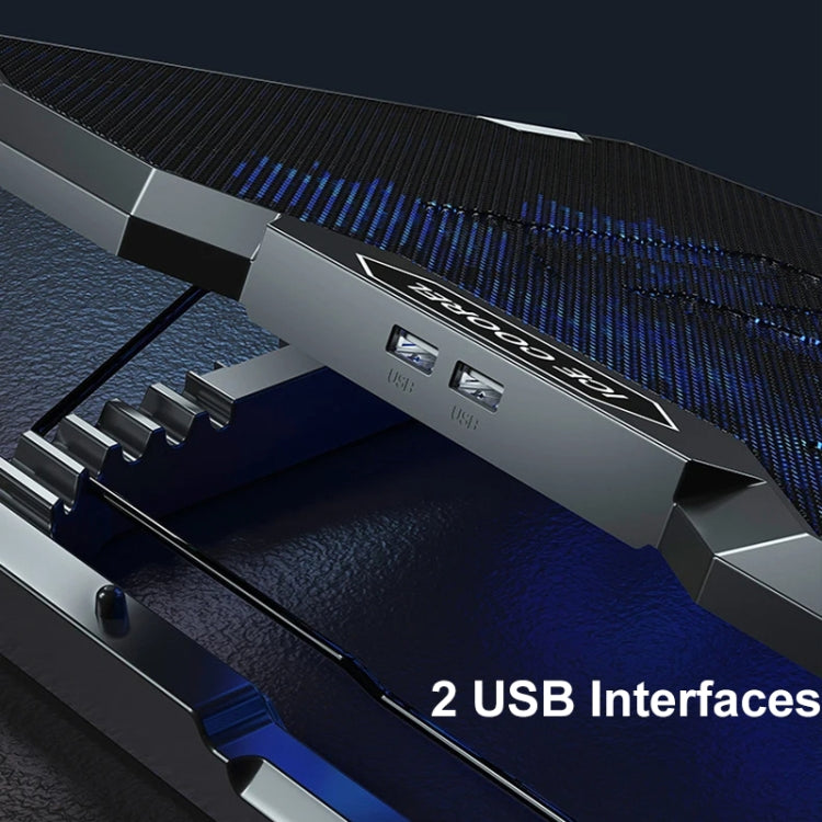ICE COOREL 8-Fans Adjustable Laptop Stand Radiator With RGB Ambient Light(K10) by ICE COOREL