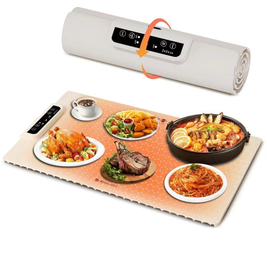 240W Electric Warming Tray Food Warmer with Adjustable Temperature, Timed Close US Plug