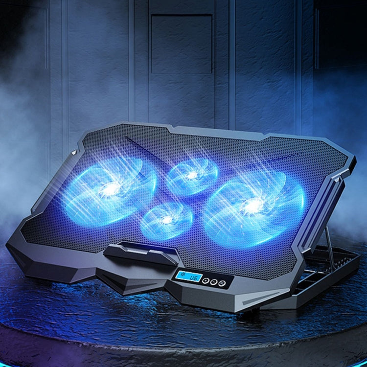 ICE COOREL K22 4-fans Adjustable Laptop Radiator Base with Atmosphere Light with Speed Regulation by ICE COOREL