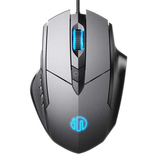 Inphic PW1H Wired Silent Illuminated Computer Gaming 6-Button Mouse(Gray)