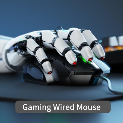 Inphic PW1H Wired Silent Illuminated Computer Gaming 6-Button Mouse(Gray) by Inphic