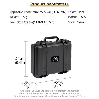 For DJI Mini 4K / Mini 2 SE / Mini 2 Suitcase Explosion-Proof Box Compatible With RC-N1 / N2(Black) by buy2fix