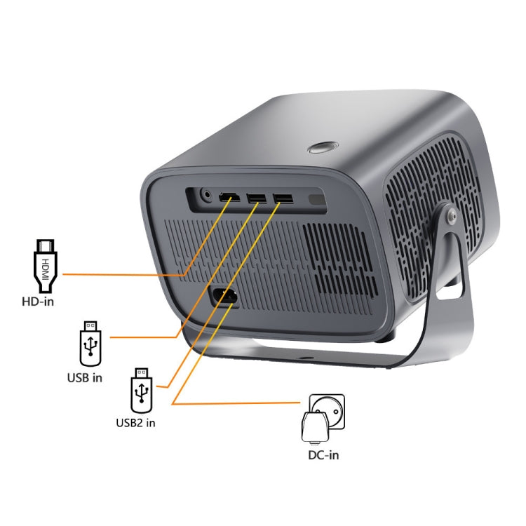 A10 4K Smart Android Portable Projector UK Plug - Mini Projector by buy2fix | Online Shopping UK | buy2fix