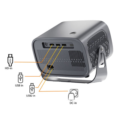 A10 4K Smart Android Portable Projector UK Plug - Mini Projector by buy2fix | Online Shopping UK | buy2fix