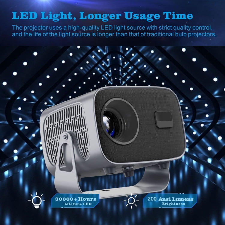 A10 4K Smart Android Portable Projector UK Plug - Mini Projector by buy2fix | Online Shopping UK | buy2fix
