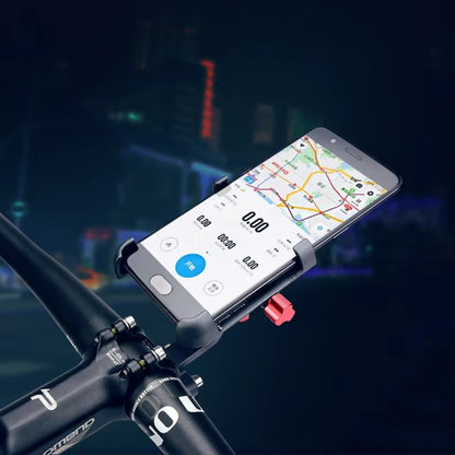 PROMEND Aluminum Alloy Cell Phone Holder Adjustable Angle Rotating Motorcycle Navigation Support, Style: SJJ-299E Rear View Mirror Titanium Color by PROMEND