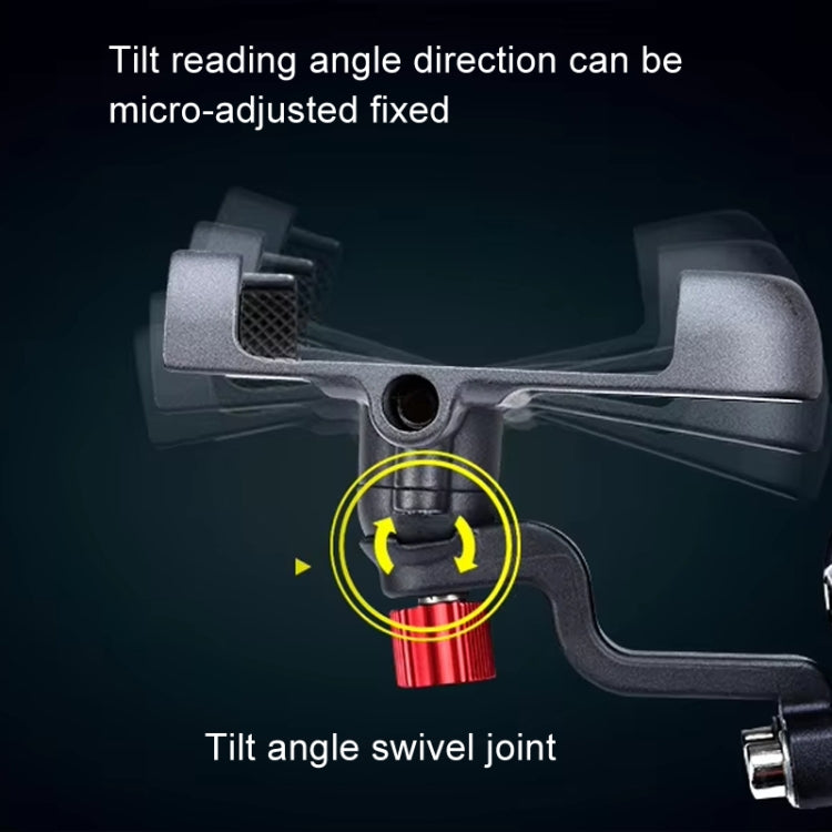 PROMEND Aluminum Alloy Cell Phone Holder Adjustable Angle Rotating Motorcycle Navigation Support, Style: SJJ-299E Rear View Mirror Titanium Color by PROMEND