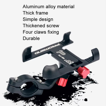 PROMEND Aluminum Alloy Cell Phone Holder Adjustable Angle Rotating Motorcycle Navigation Support, Style: SJJ-299E Rear View Mirror Titanium Color by PROMEND