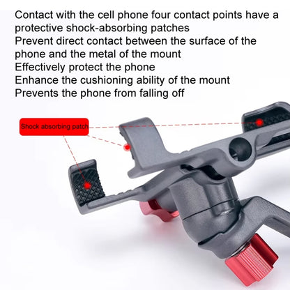 PROMEND Aluminum Alloy Cell Phone Holder Adjustable Angle Rotating Motorcycle Navigation Support, Style: SJJ-299E Rear View Mirror Titanium Color by PROMEND