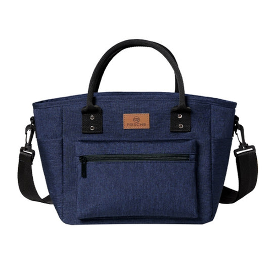 FRISCH Portable Handheld Insulated Lunch Pack Outdoor Picnic Thicked Bento Bag(Black)