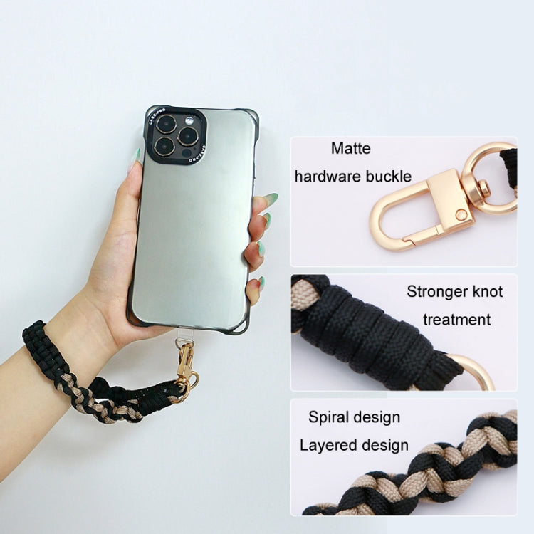 Cell Phone Lanyard Anti-lost Portable Universal Hand-Woven Mobile Phone Chain(Black) - Lanyards & Wrist Straps by buy2fix | Online Shopping UK | buy2fix