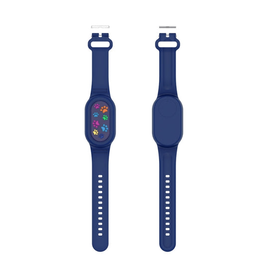 For Samsung Galaxy SmartTag 2 Bracelet Waterproof Silicone Wristband, Style: Blue Paw Prints