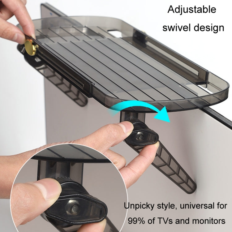 No Punching TV Set-top Box Adjustable Storage Shelf Monitor Computer Screen Holder Router Hanger(Orange) by buy2fix