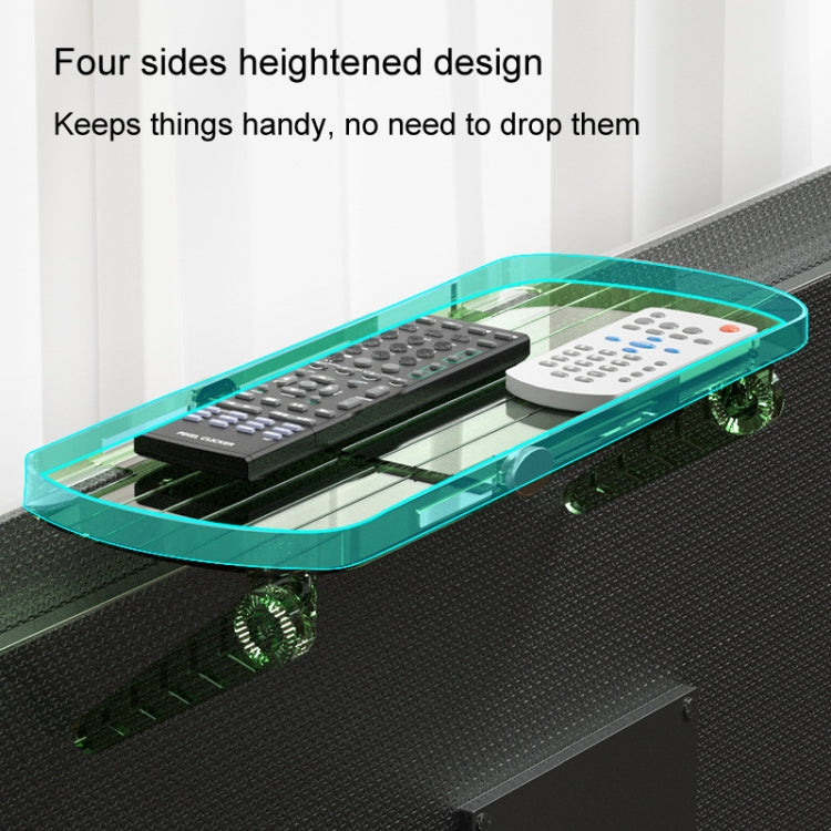 No Punching TV Set-top Box Adjustable Storage Shelf Monitor Computer Screen Holder Router Hanger(Green) by buy2fix