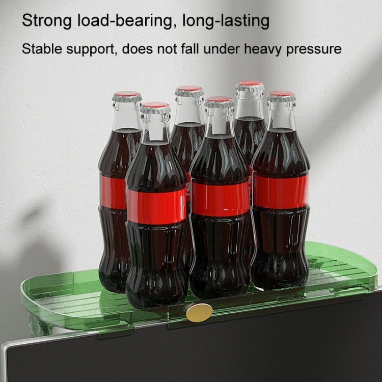 No Punching TV Set-top Box Adjustable Storage Shelf Monitor Computer Screen Holder Router Hanger(Grey) by buy2fix