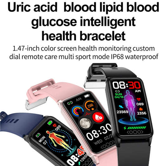 Uric Acid Blood Lipid Noninvasive Blood Sugar Heart Rate Oxygen Temperature Monitoring Smart Healthy Sports Bracelet(Pink) by buy2fix