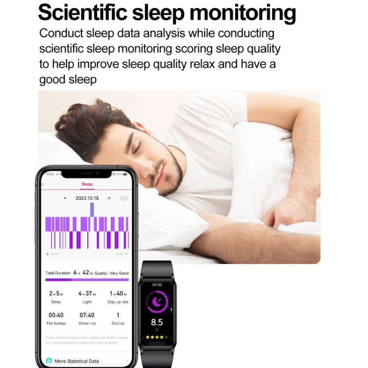 Uric Acid Blood Lipid Noninvasive Blood Sugar Heart Rate Oxygen Temperature Monitoring Smart Healthy Sports Bracelet(Blue) by buy2fix