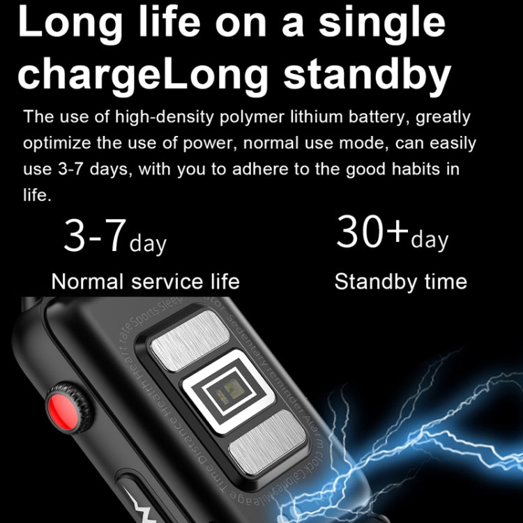 Smart Watch Ring ECG Temperature Heart Rate Blood Pressure Health Bluetooth Talking Watch, Color: Red Silicone by buy2fix