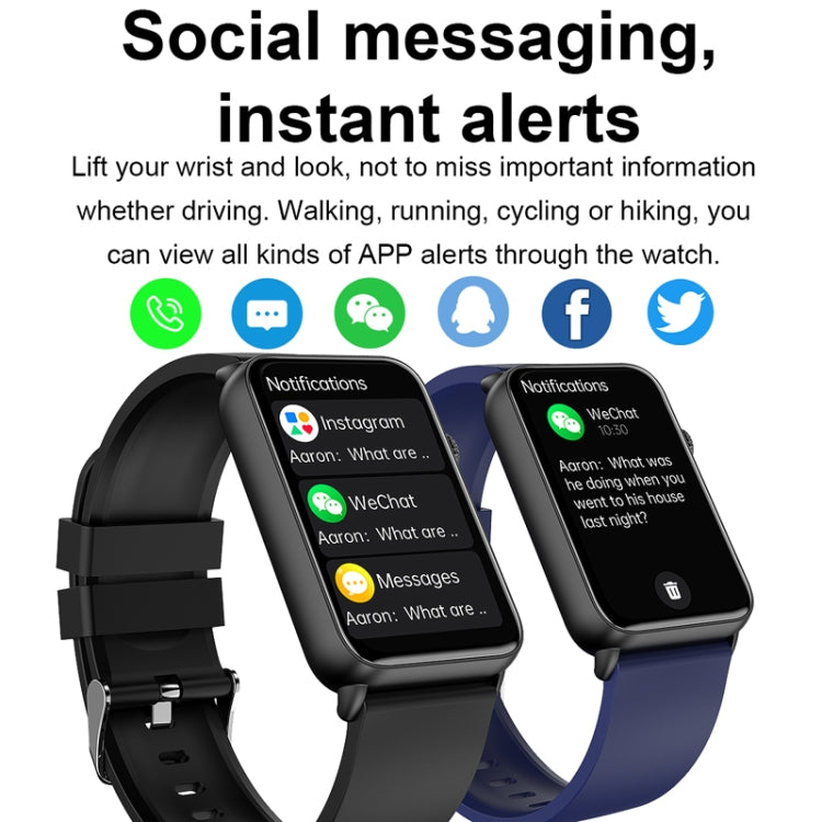 Smart Watch Ring ECG Temperature Heart Rate Blood Pressure Health Bluetooth Talking Watch, Color: Black Silicone by buy2fix